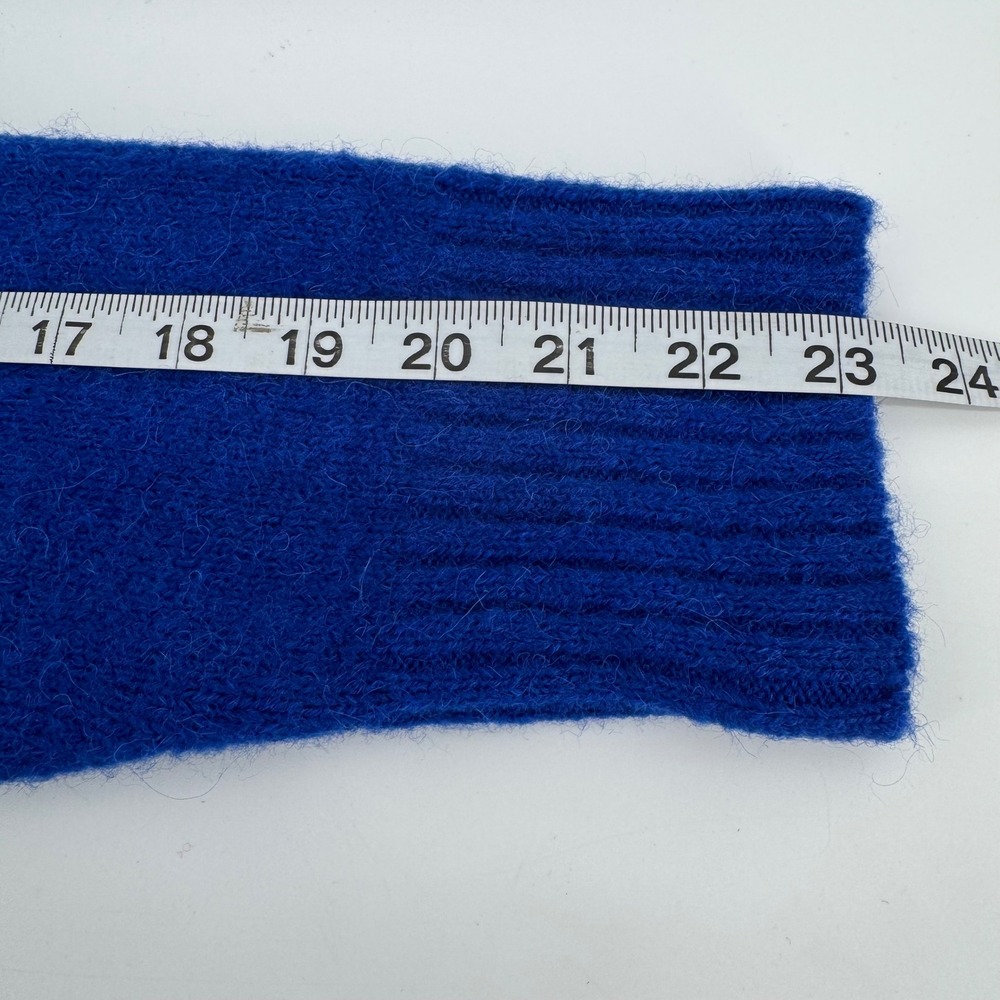AYR The Kickback Crewneck Sweater Womens Large Blue Alpaca Merino Wool Blend - Picture 4 of 10